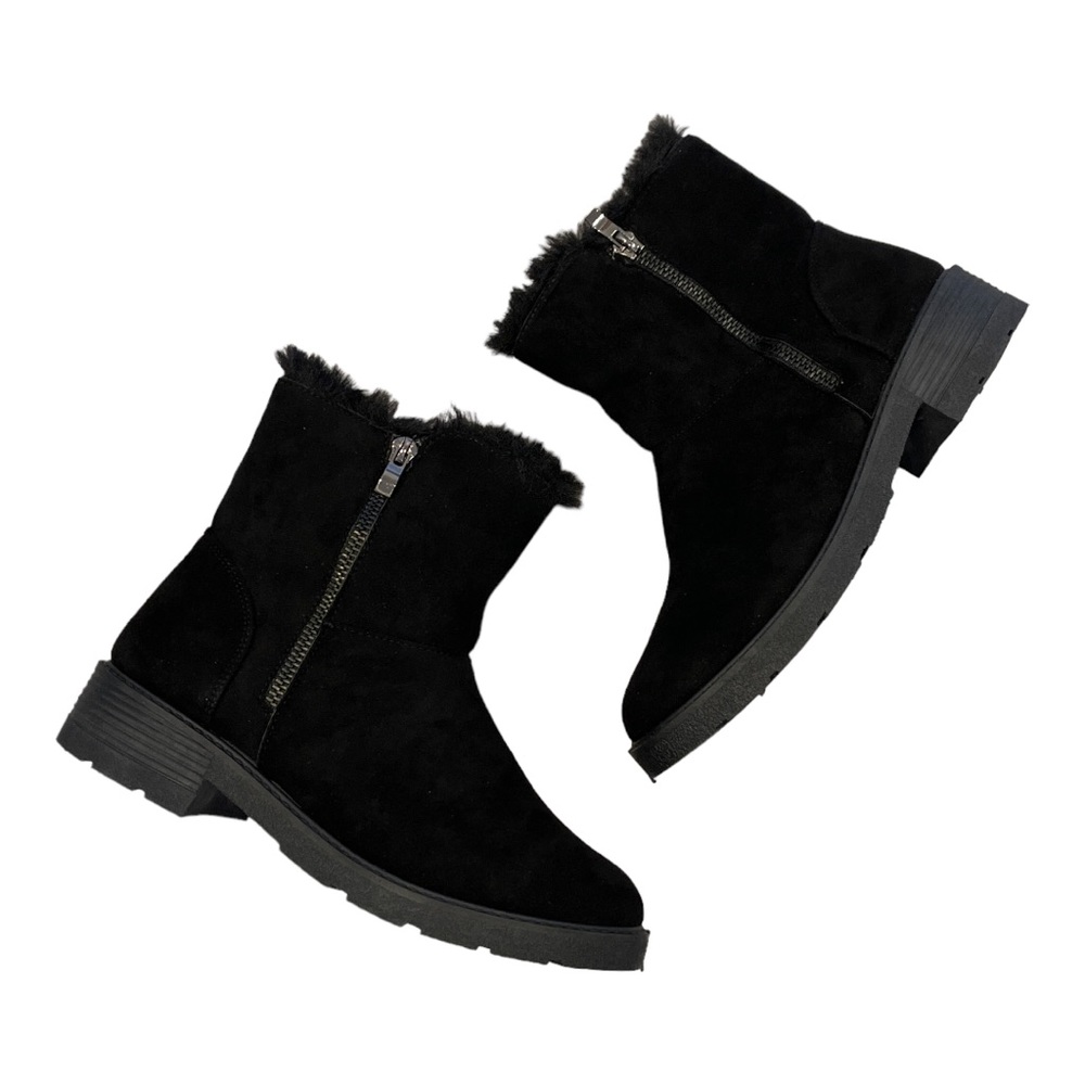 OLIVIA MILLER Rosemary Faux Fur Boot in Black - Size 7 - Picture 4 of 5